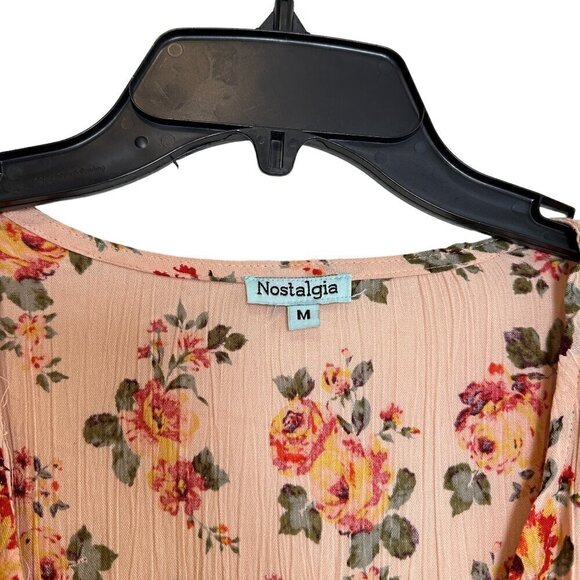 NEW Nostalgia Ruffle Sleeve V Neck Summer Sundress Size M - Picture 3 of 5